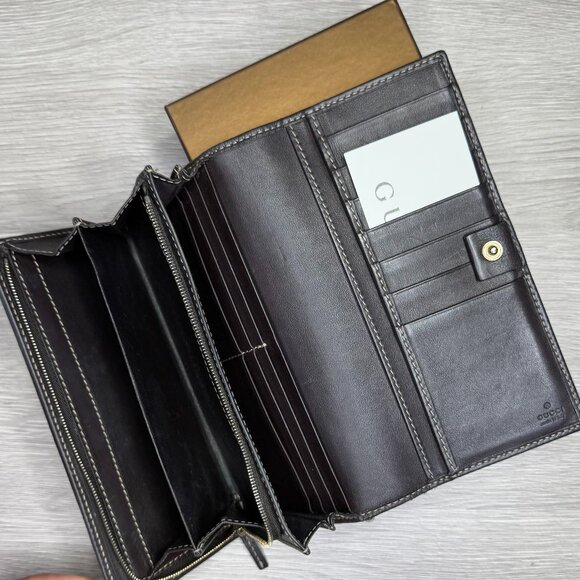 GUCCI Long Wallet bifold | BOX Interlocking Canvas - Picture 3 of 4
